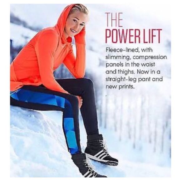 Athleta Magnet Power Lift Tight Compression Pants Blue Black Reflective XS - Picture 4 of 14